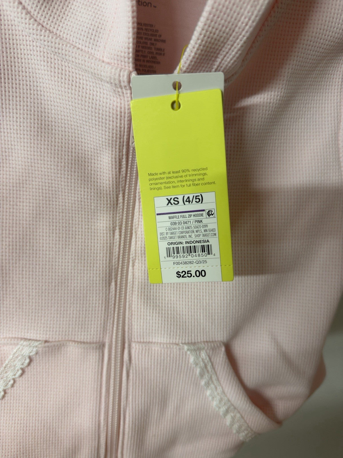 All In Motion Waffle Full Zip Hoodie For Girls