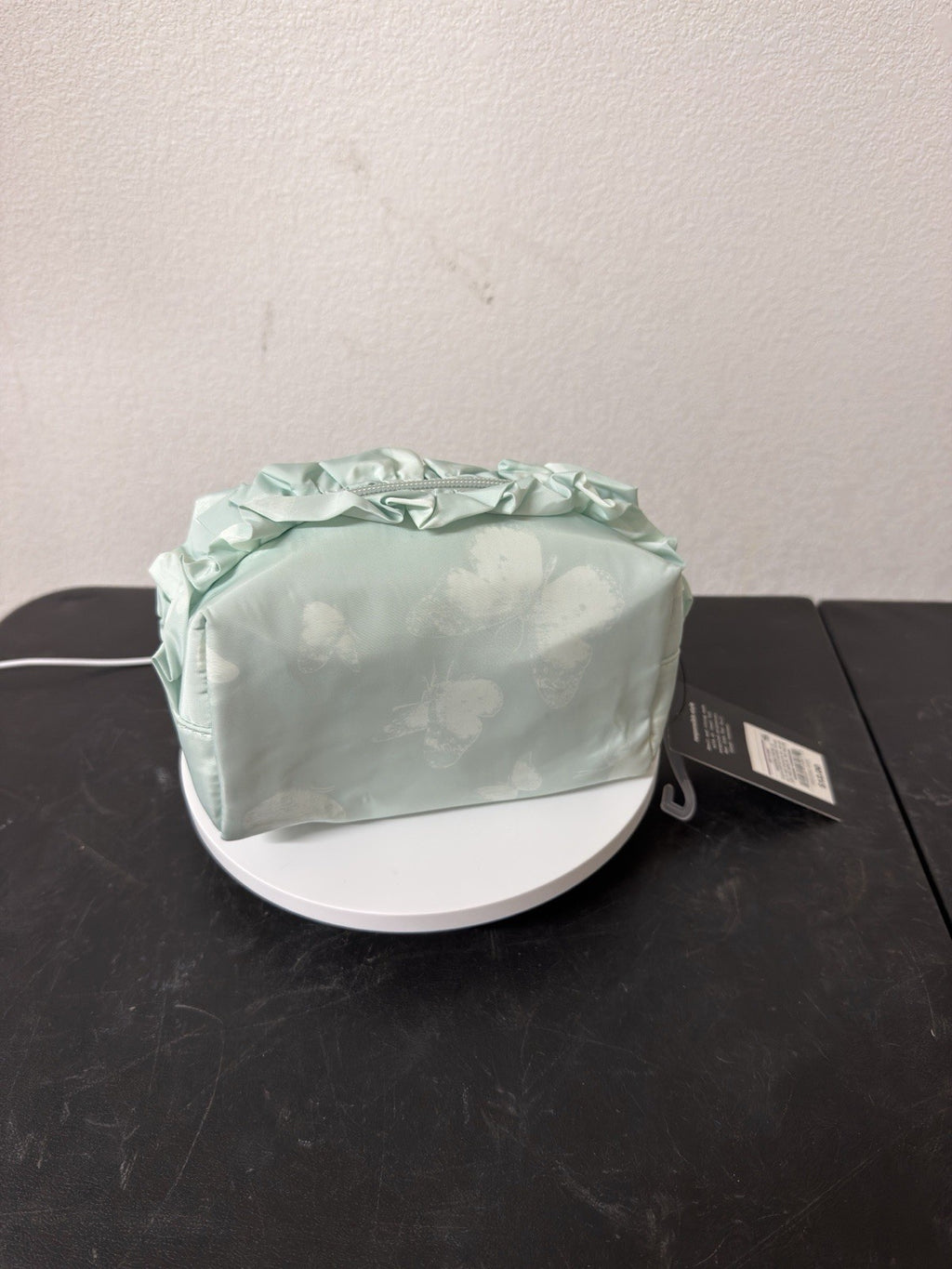 Art Class Pink Ruffle Floral Makeup Case, Recycled Polyester NWT