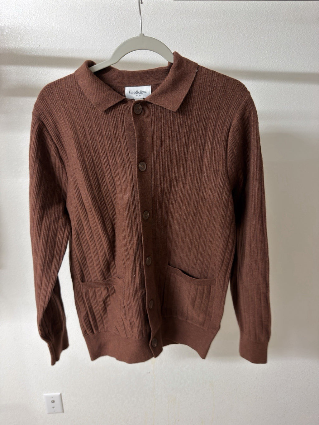 goodfellow sweater cardigan Brown B.8