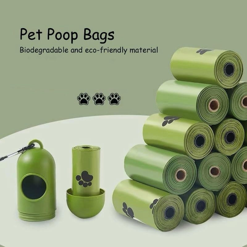 Dog Pop Bag Dispenser Whit Biodegradable Plastic Bag Pink