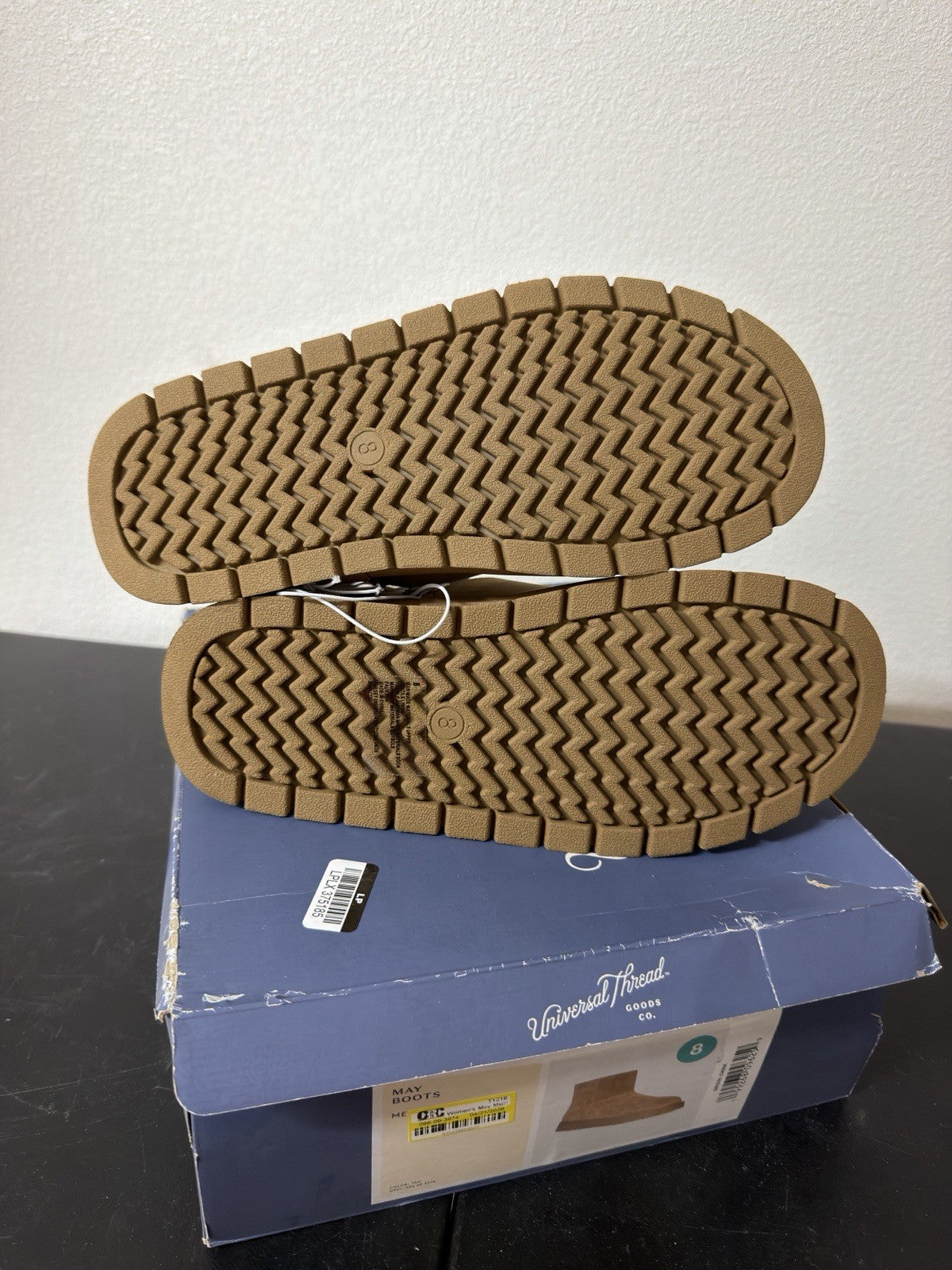 universal Thread May Faux Suede Booties with Memory Foam Insole Tan Size 8 Women