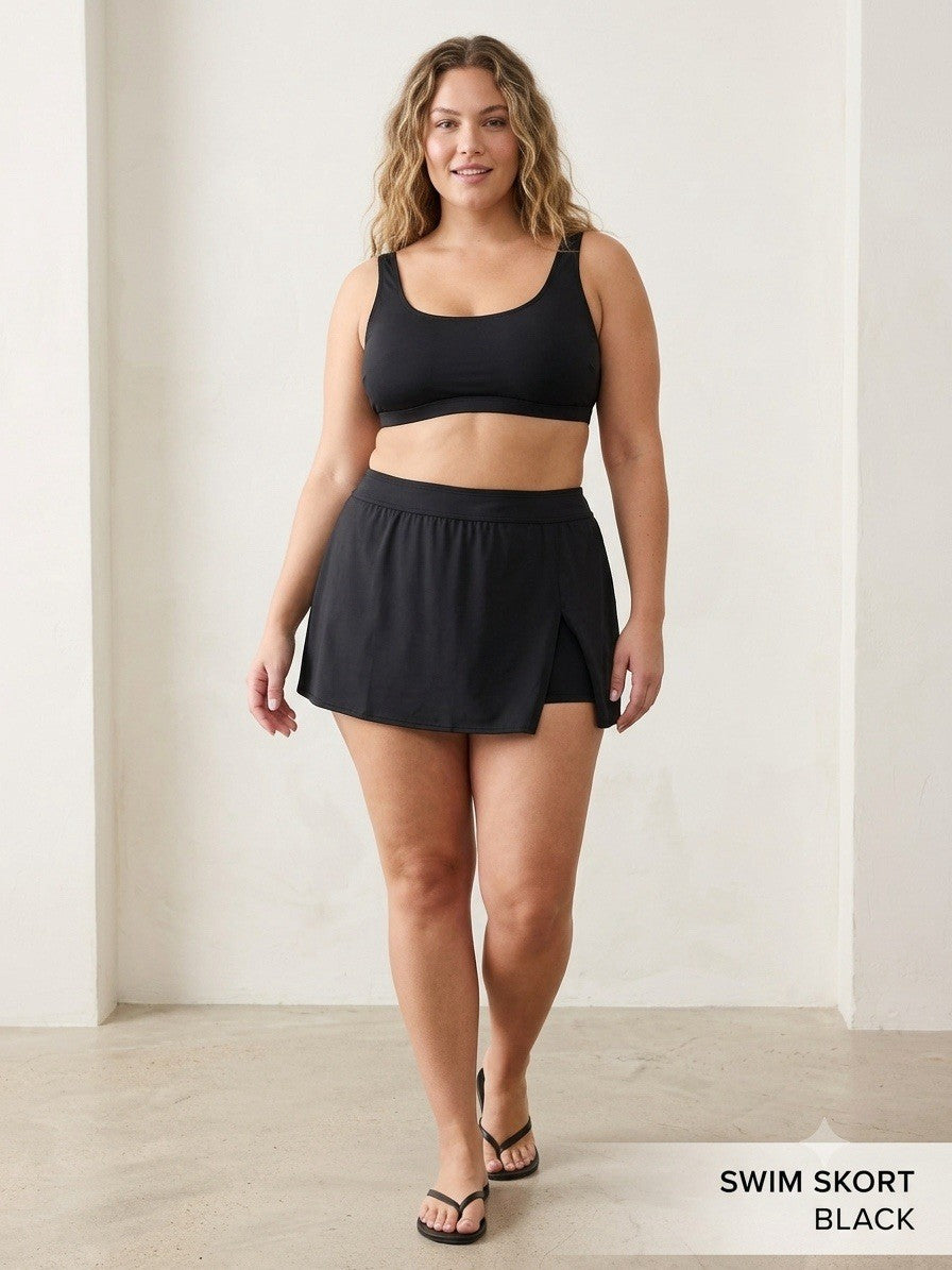 lands' end skirted swimsuit 1X B.5